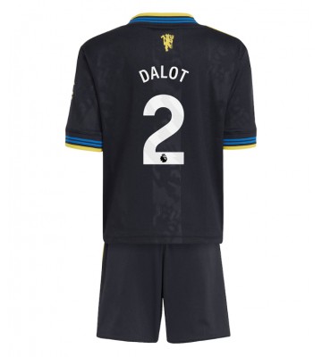 Manchester United Diogo Dalot #2 Replika Tredje Tröja Barn 2025-26 Kortärmad (+ Korta byxor)